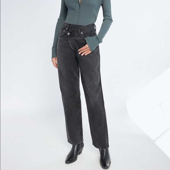 Agolde Denim - AGOLDE CRISS CROSS JEANS (BLACK)